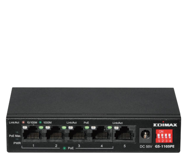 Edimax 5p GS-1105PE (5x10/100/1000Mbit 4xPoE+) - 1300125 - zdjęcie